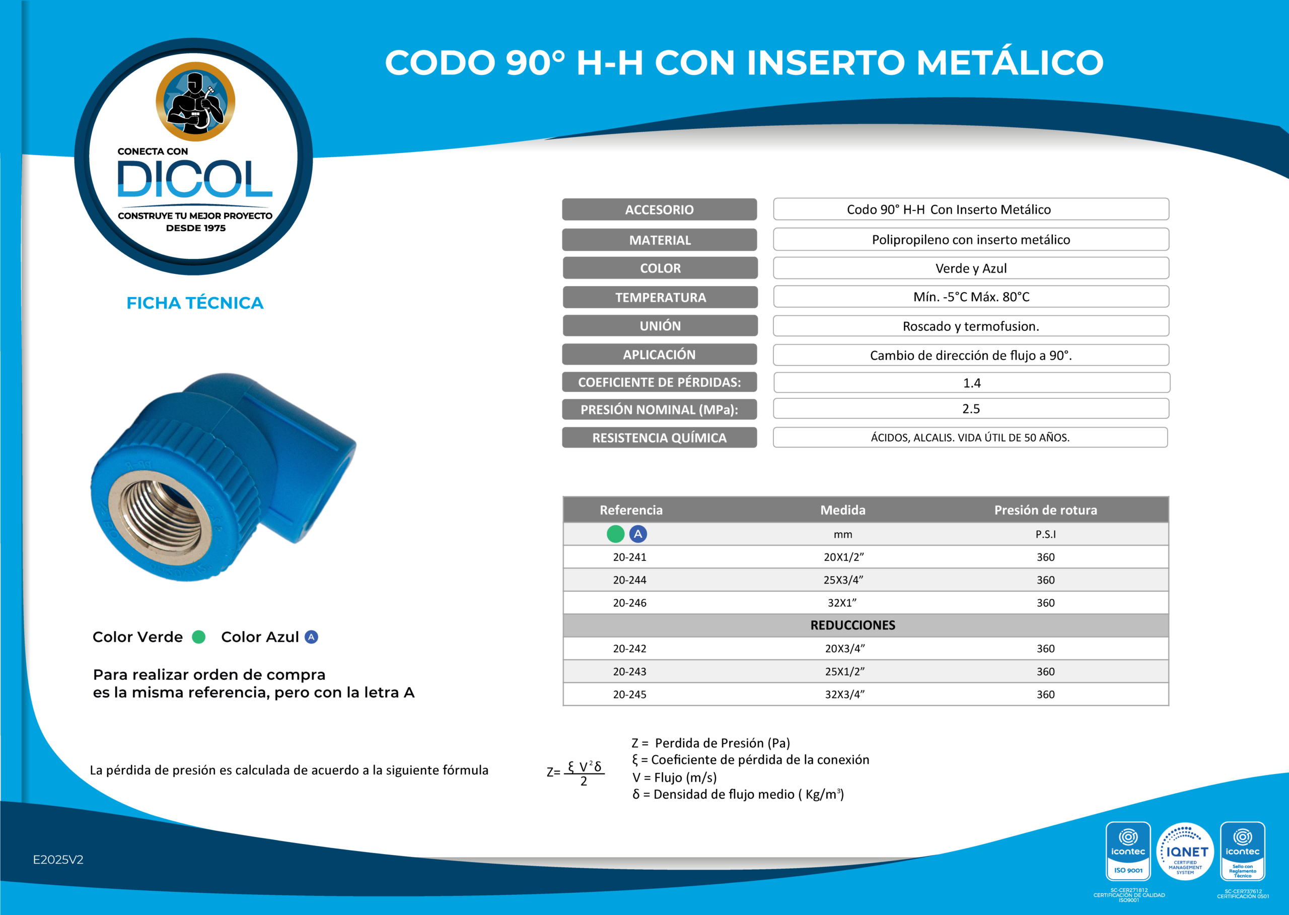 Codo 90° H-H con Inserto Metálico - Imagen 2