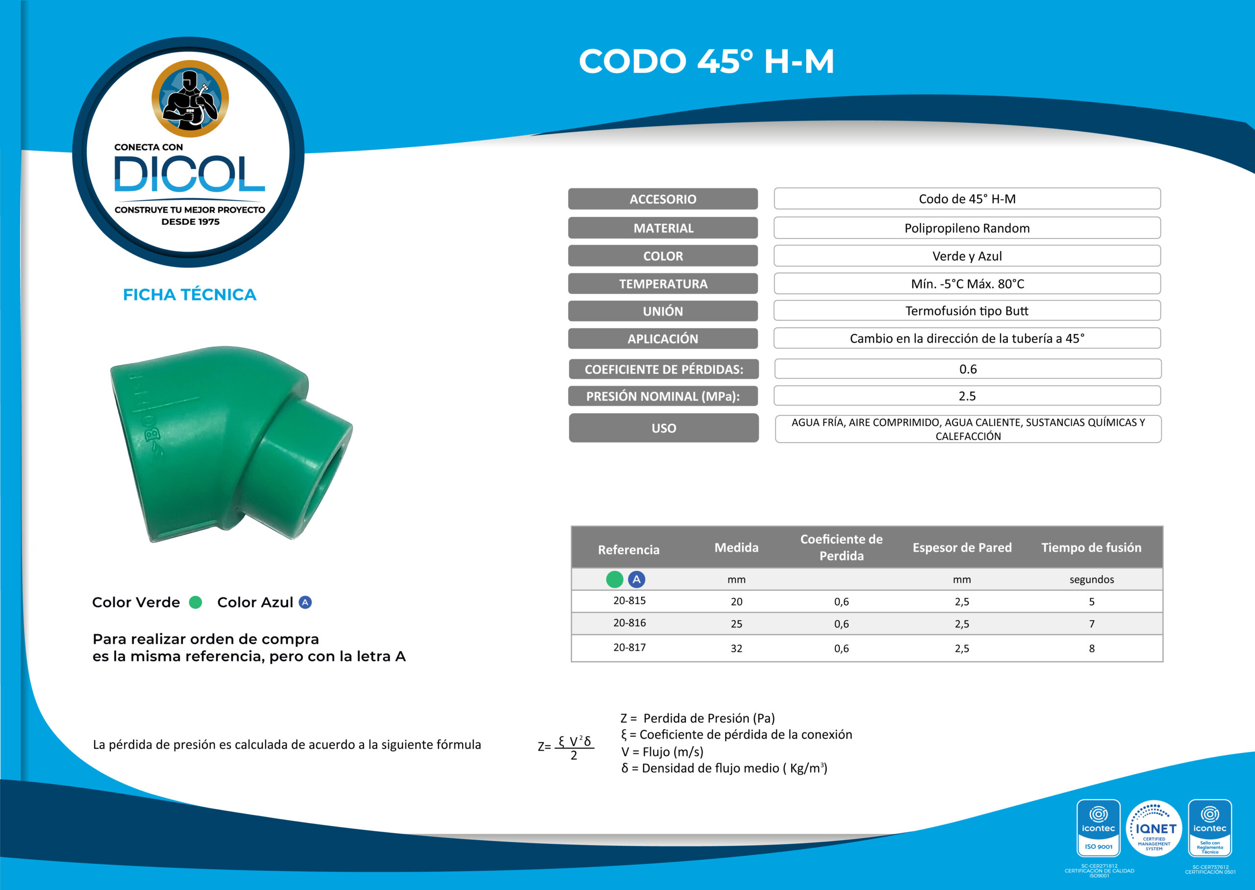 Codo 45° H-M - Imagen 2
