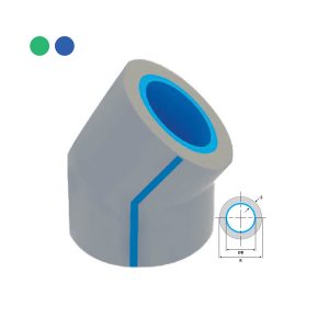 CODO 45° EN PP CON RECUBRIMIENTO PEADUV