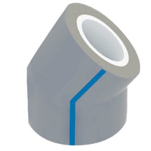 CODO 45° EN PVC CON RECUBRIMIENTO PEADUV 1