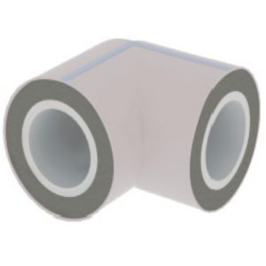 CODO 90° EN PVC CON RECUBRIMIENTO EN PVC 1