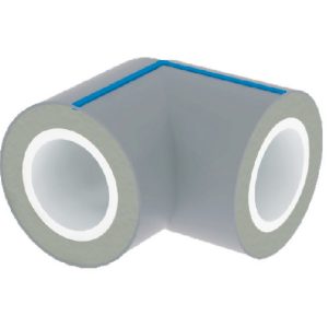 CODO 90° EN PVC CON RECUBRIMIENTO PEAD UV